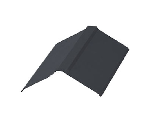 Планка конька плоского 120х120х2000-0,5 Призма RAL7024