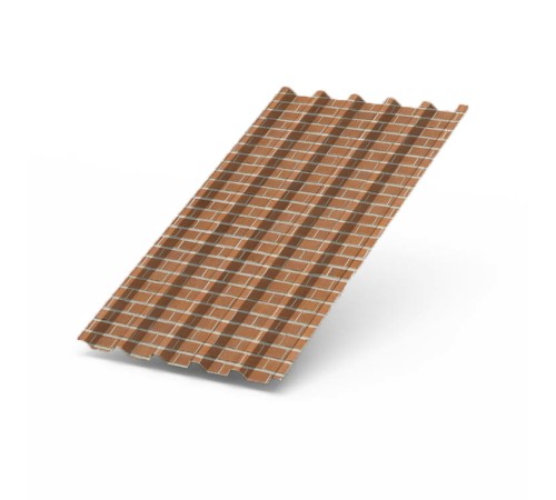 Купить профнастил С44-0.5, Ширина-1100, ECOSTEEL Кирпич 