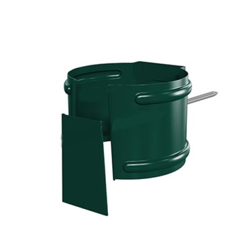 Купить держатель трубы D100-0.6 (на кирпич) Пластизол двухсторонний RAL6005 