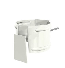 Держатель трубы D100-0.6 (на кирпич) Пластизол двухсторонний RAL9010