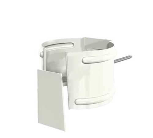 Купить держатель трубы D100-0.6 (на кирпич) Пластизол двухсторонний RAL9010 