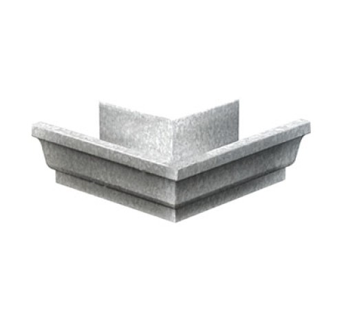 Купить угол желоба наружный 120х86-0.5 Оцинкованный Без цвета 