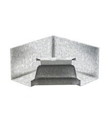 Угол желоба внутренний 120х86-0.5 Оцинкованный Без цвета