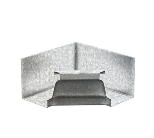 Купить угол желоба внутренний 120х86-0.5 Оцинкованный Без цвета 