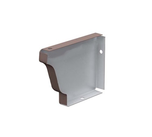 Купить заглушку желоба 120х86 левая-0.5 Пластизол RAL8017 