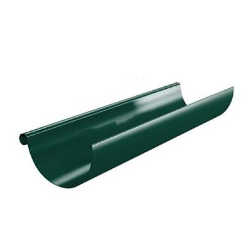 Купить желоб водосточный D125х3000-0.5 Пластизол двухсторонний RAL6005 