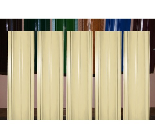 Штакетник металлический С-образный-Т-0.4, 19х126, Края завальцованные, Полиэстер RAL1014