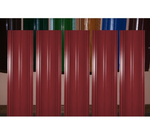 Штакетник металлический С-образный-Т-0.4, 19х126, Края завальцованные, Полиэстер RAL3011