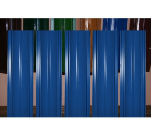 Штакетник металлический С-образный-Т-0.4, 19х126, Края завальцованные, Полиэстер RAL5005