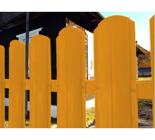 Штакетник металлический С-образный-0.45, 19х126, Края завальцованные, Полиэстер RAL2004