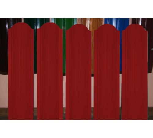Штакетник металлический С-образный-0.45, 19х126, Края завальцованные, Полиэстер RAL3011