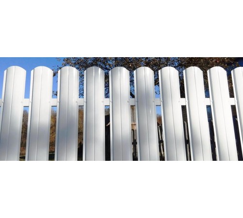 Штакетник металлический С-образный-0.4, 19х126, Края завальцованные, Полиэстер RAL9003