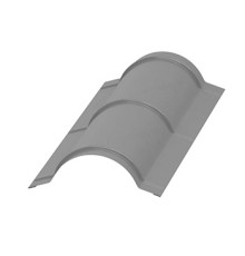 Планка конька круглого R110х2000-0,5 Norman RAL9006