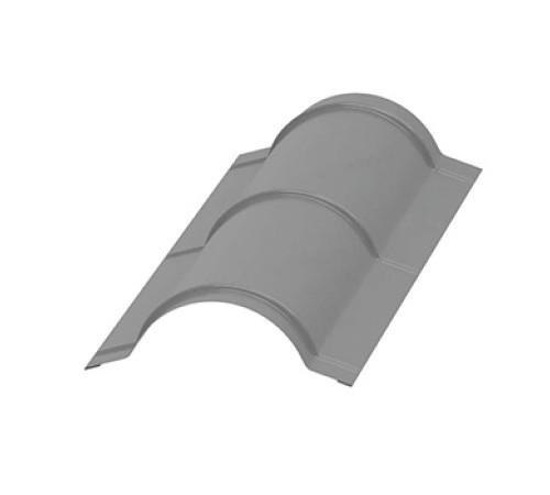 Планка конька круглого R110х2000-0,5 Norman RAL9006