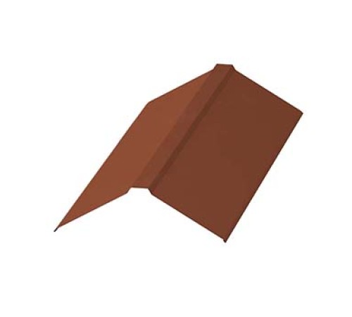 Планка конька плоского 120х120х2000-0,5 Norman RAL8004