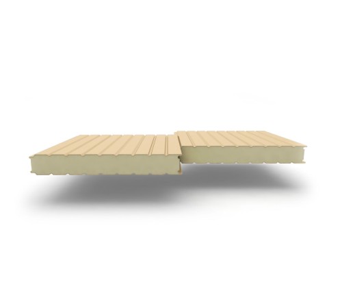 Купить сэндвич-панели стеновые с наполнителем из пенополиизоцианурата толщиной 200 мм, Ширина- 1190 мм, Полиэстер RAL1014 