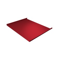 Фальц двойной стоячий 0,45 PE с пленкой на замках RAL 3003 рубиново-красный