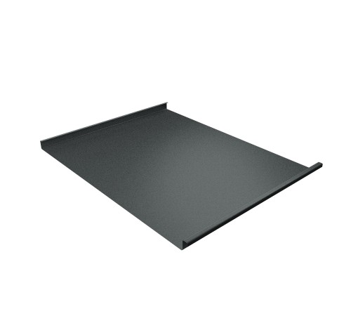 Купить фальц двойной стоячий 0,5 Стальной бархат с пленкой на замках RAL 7016 антрацитово-серый 