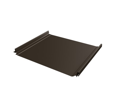 Купить кликфальц Pro 0,5 GreenСoat Pural с пленкой на замках RR 32 темно-коричневый (RAL 8019 серо-коричневый) 