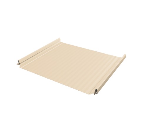 Купить кликфальц Pro Gofr 0,5 Satin с пленкой на замках RAL 1015 светлая слоновая кость 