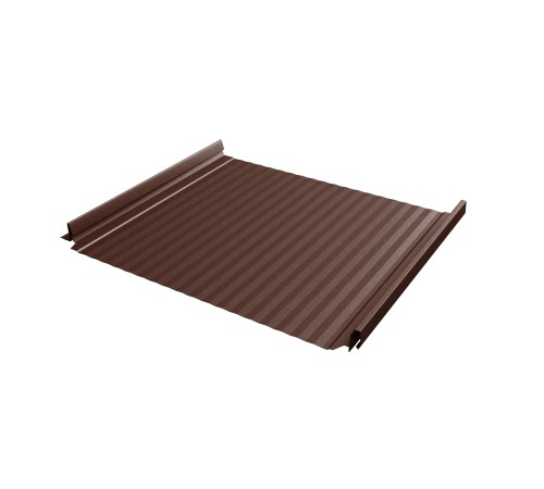 Купить кликфальц Pro Gofr 0,5 Velur20 с пленкой на замках RAL 8017 шоколад 