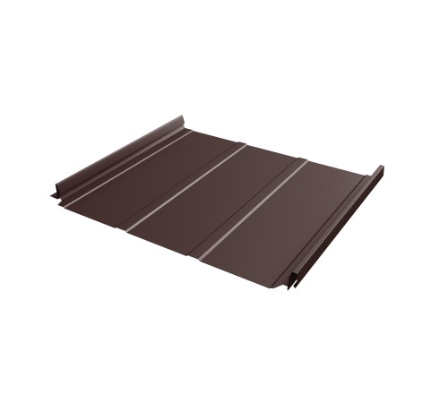 Купить кликфальц Pro Line 0,5 GreenCoat Pural Matt с пленкой на замках RR 887 шоколадно-коричневый (RAL 8017 шоколад) 