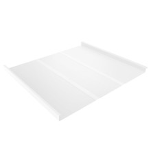 Фальц двойной стоячий Line 0,45 PE с пленкой на замках RAL 9003 сигнальный белый