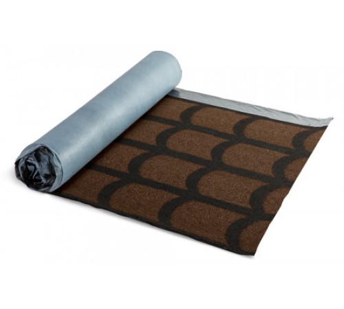 Купить рулонную черепицу Классическая, коричневая 