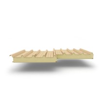 Сэндвич-панели для кровли с наполнителем пенополиизоцианурат, толщина 120 мм, Полиэстер RAL1014