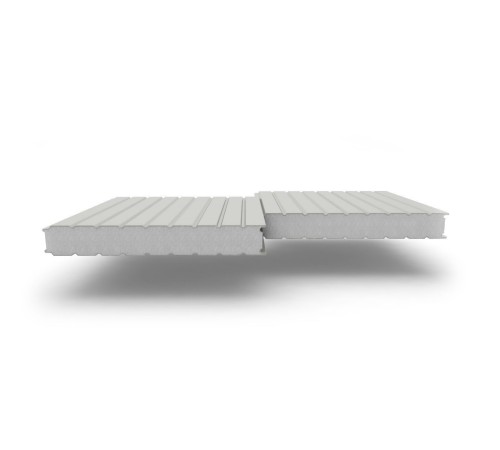 Купить сэндвич-панели стеновые с наполнителем из пенополистирола толщиной 150 мм, Ширина-1190 мм, Полиэстер RAL7035 