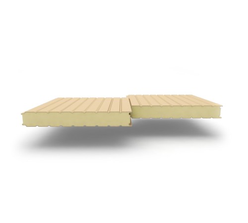 Купить сэндвич-панели стеновые с наполнителем из пенополиуретана толщиной 200 мм, Ширина- 1160 мм, Полиэстер RAL1014 