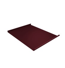 Фальц двойной стоячий 0,5 Satin с пленкой на замках RAL 3005 красное вино