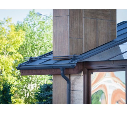 Купить фальц двойной стоячий Line 0,5 Atlas с пленкой на замках RAL 7024 мокрый асфальт 