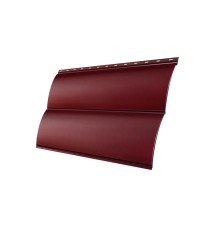 Металлический сайдинг Блок-хаус 0,5 Satin с пленкой RAL3005 красное вино