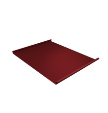 Фальц двойной стоячий 0,5 Satin с пленкой на замках RAL 3011 коричнево-красный