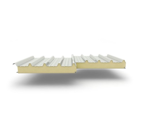 Купить сэндвич-панели для кровли с наполнителем пенополиизоцианурат, толщина 200 мм, Полиэстер RAL9002 