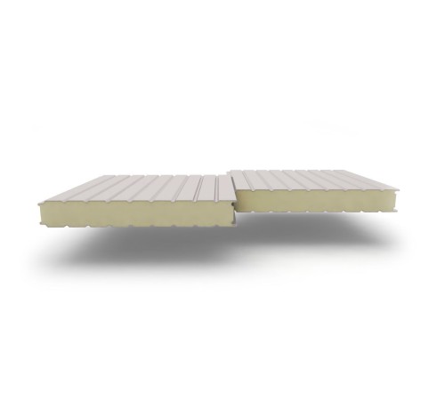 Купить сэндвич-панели стеновые с наполнителем из пенополиизоцианурата толщиной 200 мм, Ширина- 1000 мм, Полиэстер RAL7047 