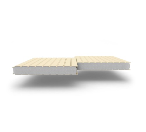 Купить сэндвич-панели стеновые с наполнителем из пенополистирола толщиной 120 мм, Ширина-1190 мм, Полиэстер RAL1015 