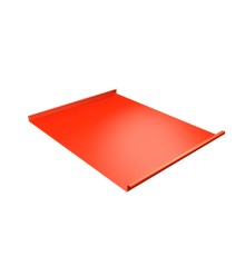 Фальц двойной стоячий 0,45 PE с пленкой на замках RAL 2004 оранжевый