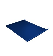 Фальц двойной стоячий 0,5 Satin с пленкой на замках RAL 5005 сигнальный синий