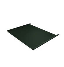 Фальц двойной стоячий 0,5 Velur20 с пленкой на замках RAL 6020 хромовая зелень