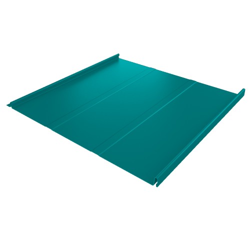 Купить фальц двойной стоячий Line 0,45 PE с пленкой на замках RAL 5021 водная синь 