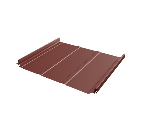 Купить кликфальц Pro Line 0,45 PE с пленкой на замках RAL 3009 оксидно-красный 