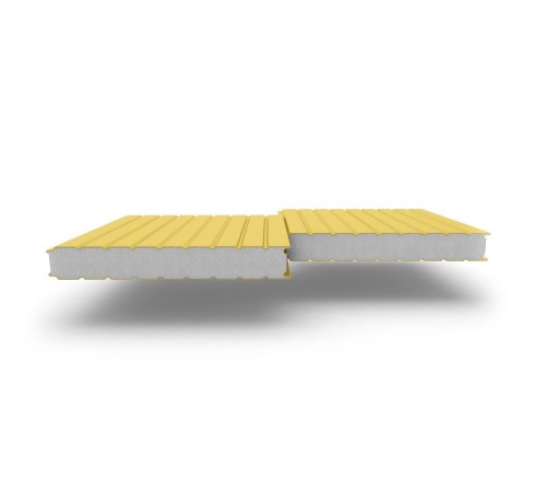 Купить сэндвич-панели стеновые с наполнителем из пенополистирола толщиной 250 мм, Ширина- 1190 мм, Полиэстер RAL1018 