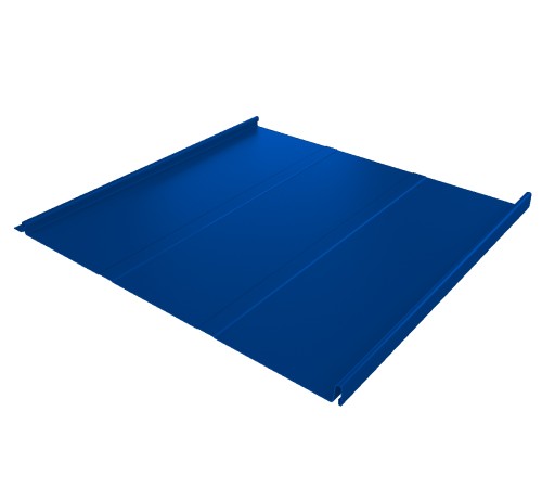 Купить фальц двойной стоячий Line 0,45 PE с пленкой на замках RAL 5002 ультрамариново-синий 