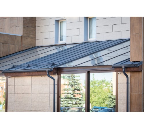 Купить фальц двойной стоячий Line 0,5 Satin с пленкой на замках RAL 3005 красное вино 