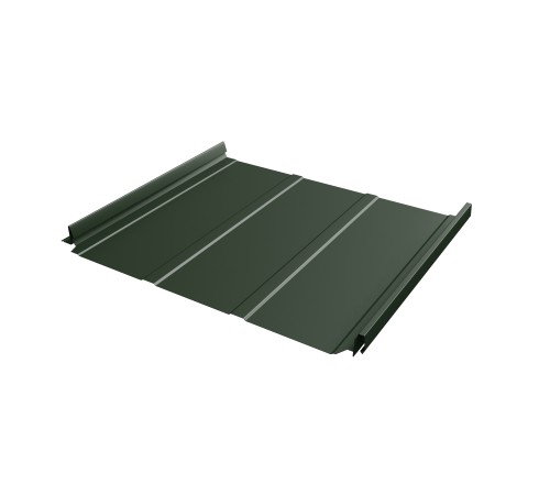 Купить кликфальц Pro Line 0,5 GreenCoat Pural Matt с пленкой на замках RR 11 темно-зеленый (RAL 6020 хромовая зелень) 