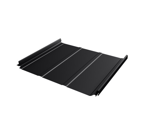 Купить кликфальц Pro Line 0,5 Quarzit lite с пленкой на замках RAL 9005 черный 