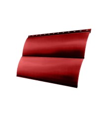 Металлический сайдинг Блок-хаус 0,45 PE с пленкой RAL3003 рубиново-красный