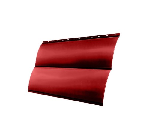 Купить металлический сайдинг Блок-хаус 0,45 PE с пленкой RAL3003 рубиново-красный 